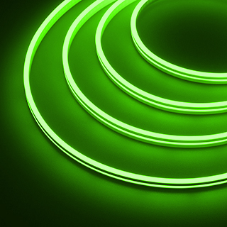 Arlight Лента герметичная MOONLIGHT-SIDE-A168-4x10mm 24V Green (7.2 W/m, IP65, 5m, wire x2) (Силикон)