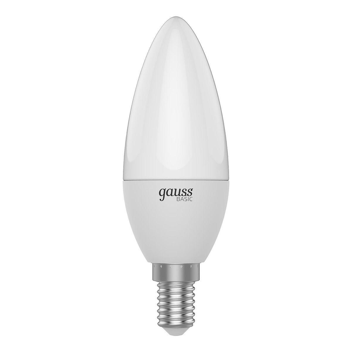 Gauss Лампа Basic Свеча 5,5W 420lm 4100K E14 LED
