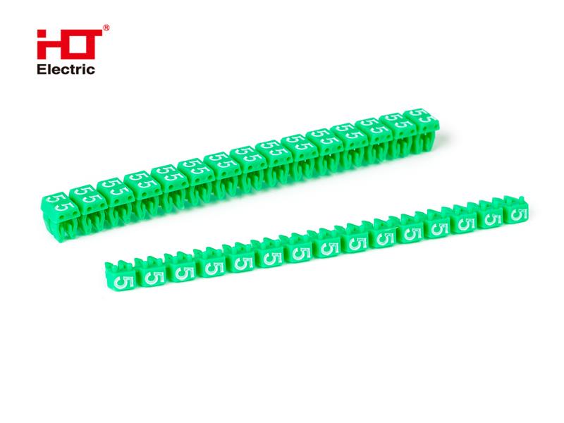 Маркер наборный - символ "5" зеленый 1,5 мм² (уп./150 шт.) HLT