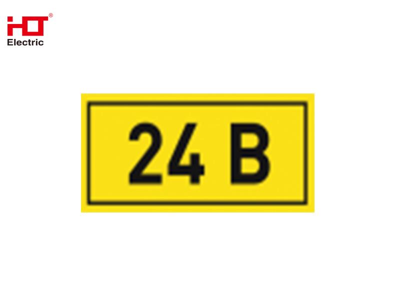 Знаки электробезопасности наклейка "24В" 15х50мм   HLT