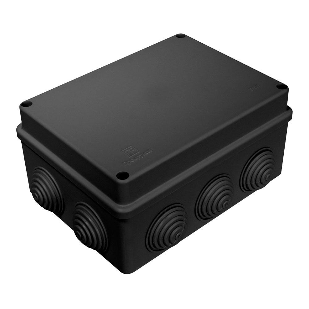 Коробка распределительная 40-0310-9005 Промрукав для о/п безгалогенная (HF) черная 150х110х70 (28шт/кор)