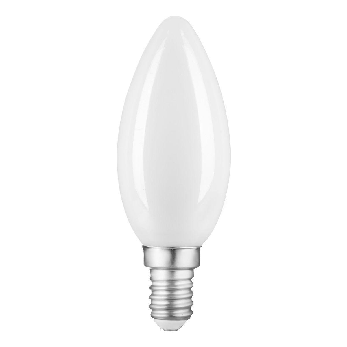 Gauss Лампа Filament Свеча 9W 610lm 4100К Е14 milky LED