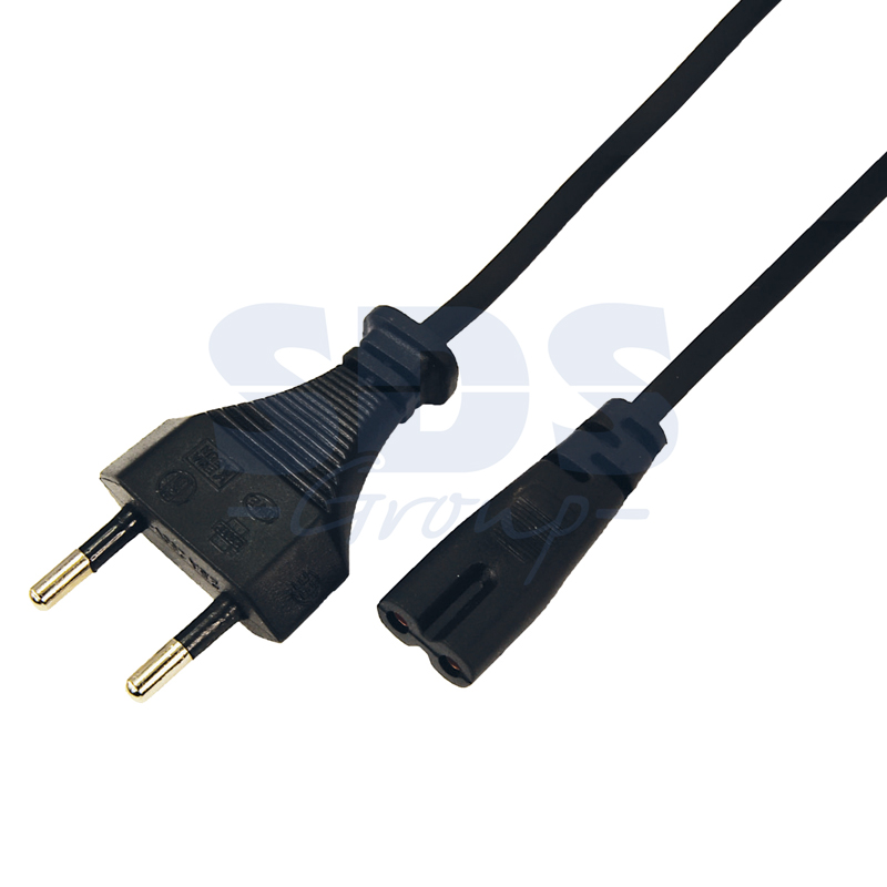СМАРТКИП Шнур сетевой, вилка - евроразъем С7, кабель 2x0,5 мм², длина 1,5 метра (PE пакет) СМАРТКИП