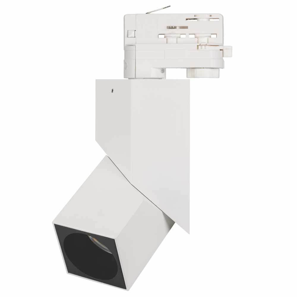 Arlight Светильник LGD-TWIST-TRACK-4TR-S60x60-12W Warm3000 (WH-BK, 30 deg) (IP40 Металл, 3 года)