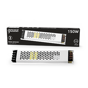 Gauss Блок питания LED STRIP PS 150W 12V - ультратонкий 1/36