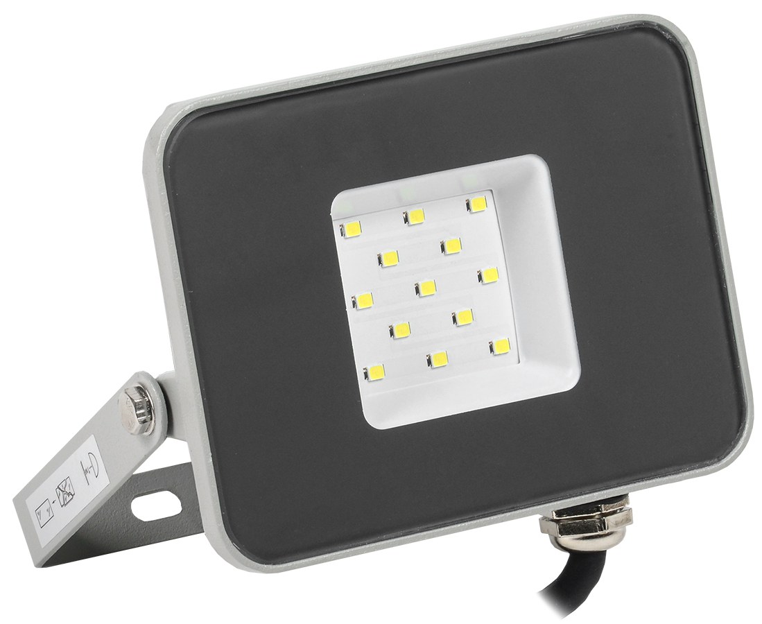 IEK Прожектор СДО 07-10 светодиодный серый IP65