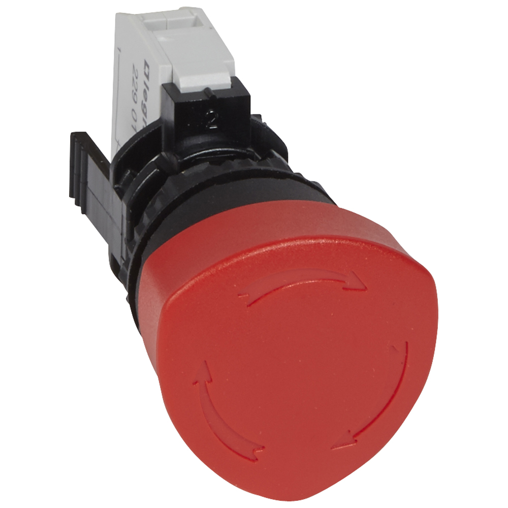 Legrand Osmoz Кнопка с грибовидным толкателем 40 - кнопка с возвратом-поворотом - для аварийного отключения, Н.З. - IP 66 - красный