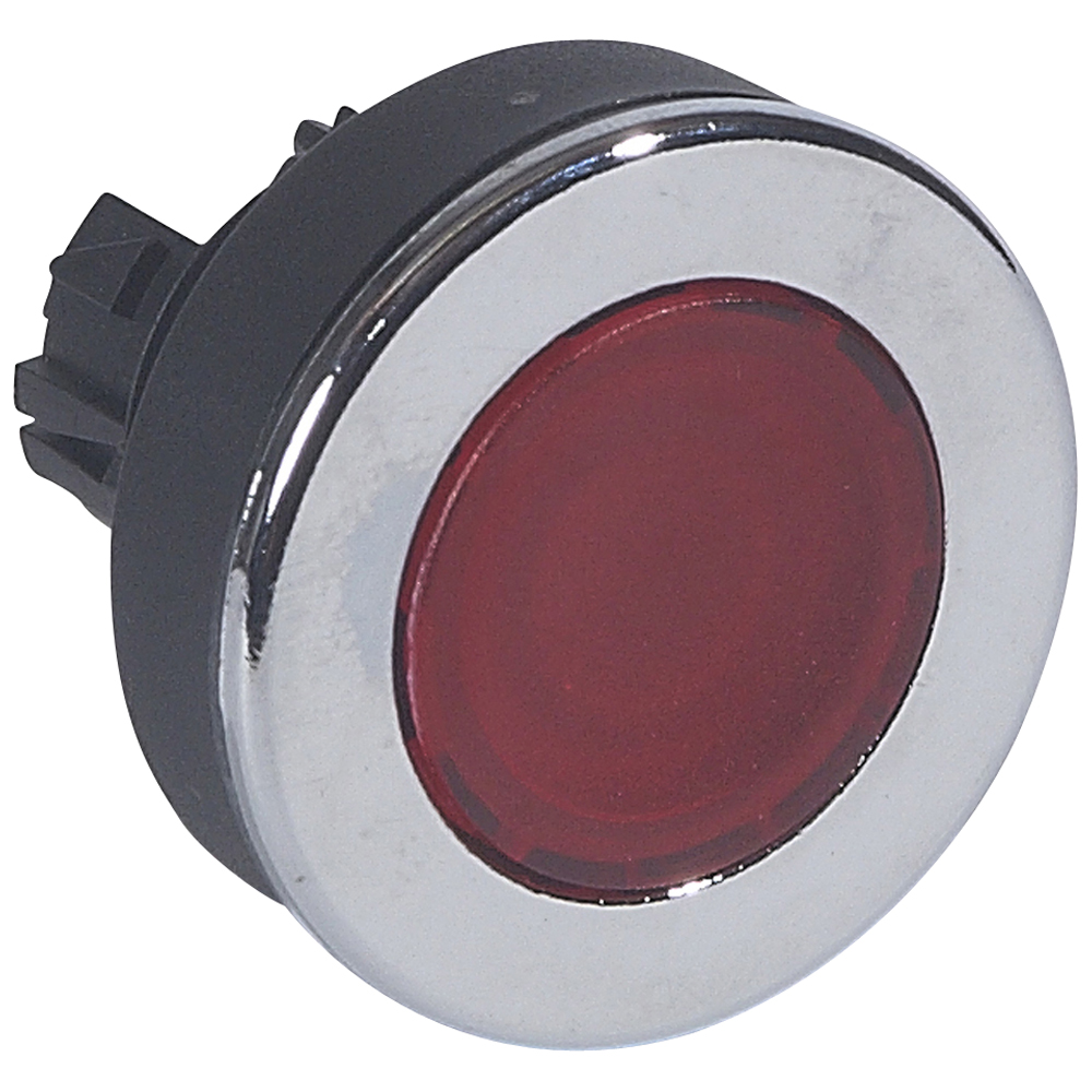 Legrand Osmoz Скрытая головка с утопленным толкателем ∅ 30 для комплектации с подсветкой с пружинным возвратом красный