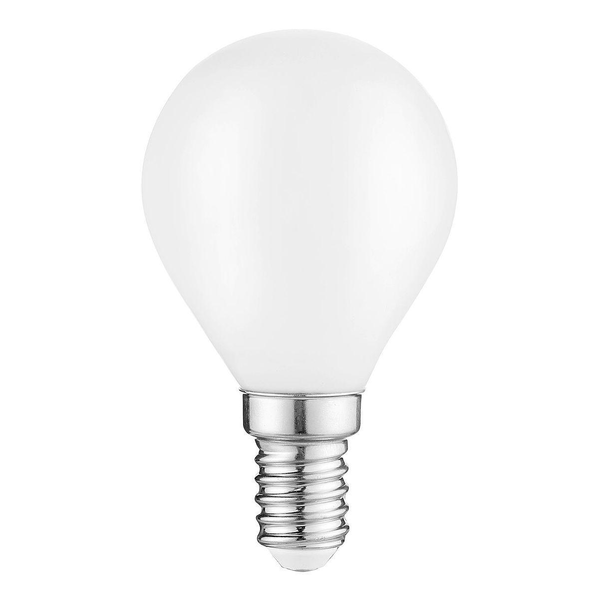 Gauss Лампа Filament Шар 9W 610lm 4100К Е14 milky диммируемая LED
