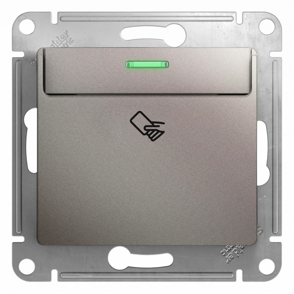 SE Glossa Карточный Выключатель, 10AX, механизм, платина