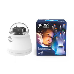 Gauss Светильник 4W 220-240V белый со сменной проекцией с кабелем электропитания и выключателем LED
