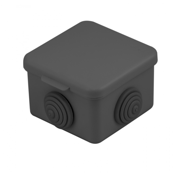 EKF PROxima Коробка распаячная КМР-030-036, 4 мембр.ввода (65х65х50) чёрная