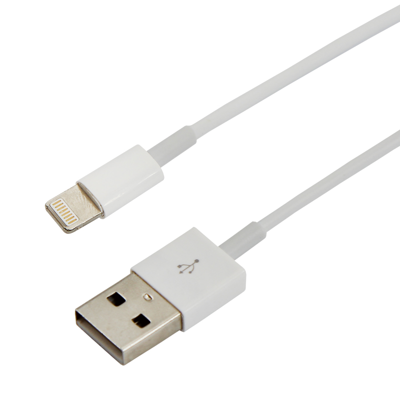 USB кабель для iPhone 5/6/7 моделей original copy 1:1 белый Rexant