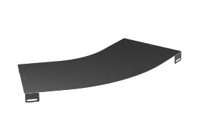 DKC Крышка на угол горизонтальный 45º, осн.500, R300, цинк-ламельная