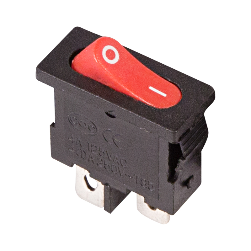 Выключатель клавишный 250V 6А (2с) ON-OFF красный Mini Rexant