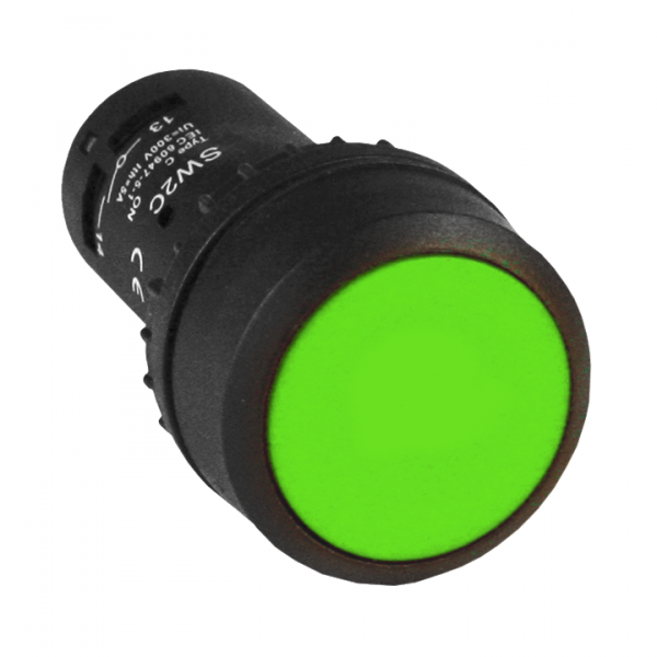 EKF PROxima Кнопка SW2C-11 возвратная зеленая NO+NC