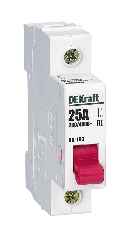 DEKraft ВН-102 Выключатель-разъединитель 1Р 25А