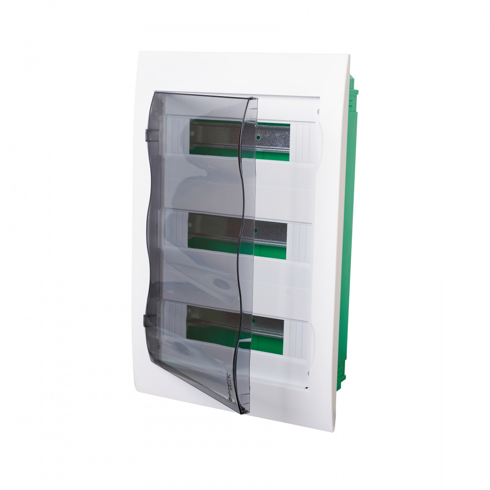 Systeme Electric EASY 9 Корпус встраиваемый с прозрачной дверью 3ряд/36мод, IP40, IK07, 63А, 2 клеммы