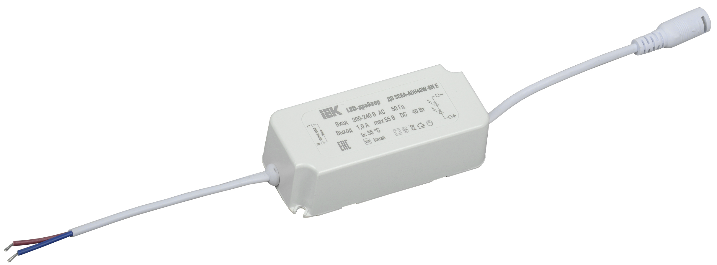 IEK LED-драйвер тип ДВ SESA-ADH40W-SN Е, для LED светильников 40Вт
