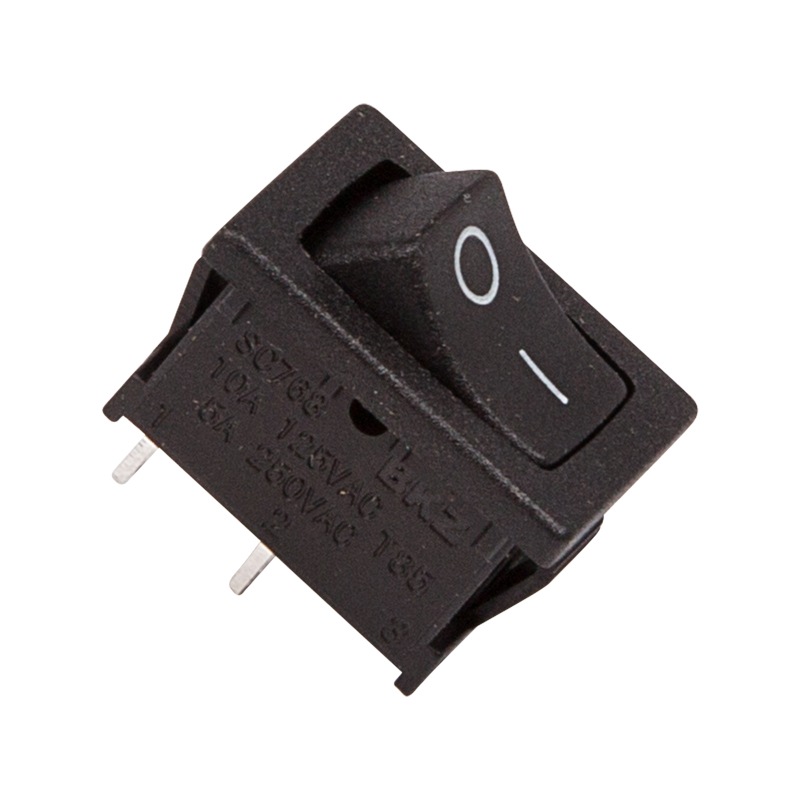 Выключатель клавишный 250V 6А (2с) ON-OFF черный Mini Rexant