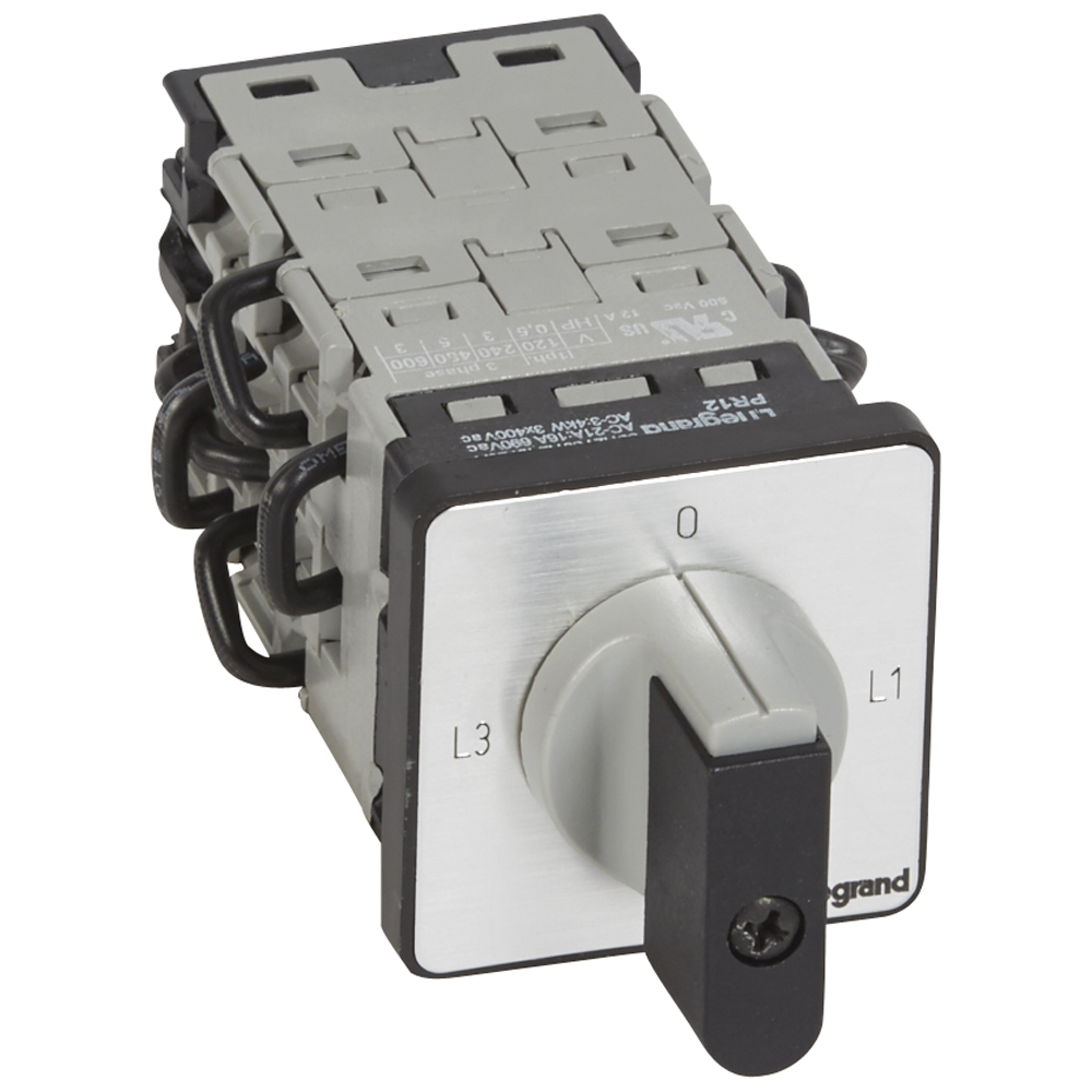 Legrand Переключатель электроизмерительных приборов для амперметра PR 12 9 контактов без ТТ крепление на дверце
