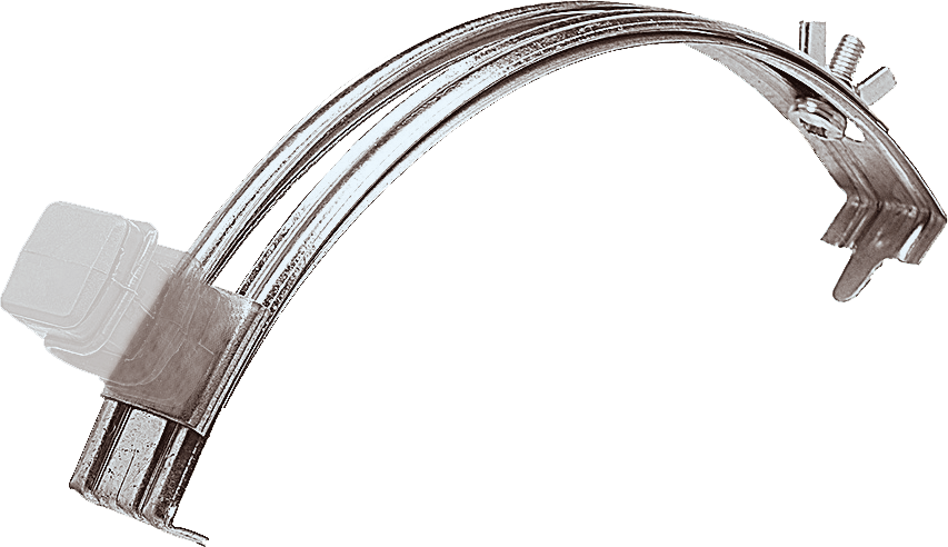 EZETEK Держатель проводника круглого 6-8 мм для конька прозрачный, оцинк.