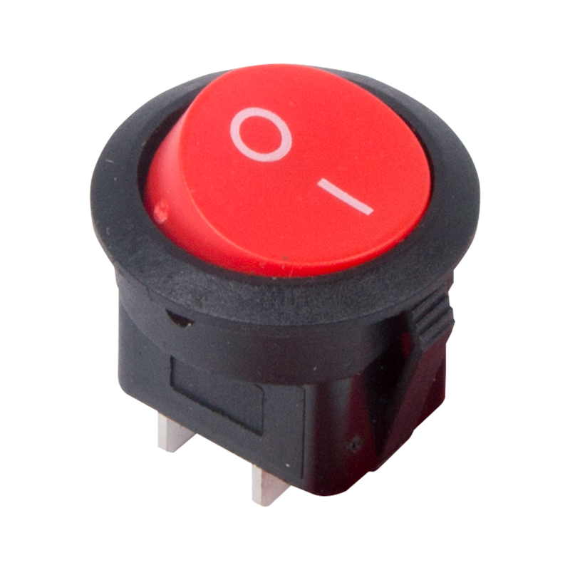 Выключатель клавишный круглый 250V 6А (2с) ON-OFF красный Rexant