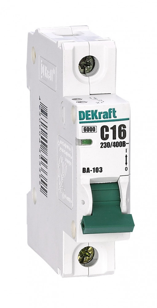 DEKraft ВА-103 Автоматический выключатель 1Р 16А (D) 6кА