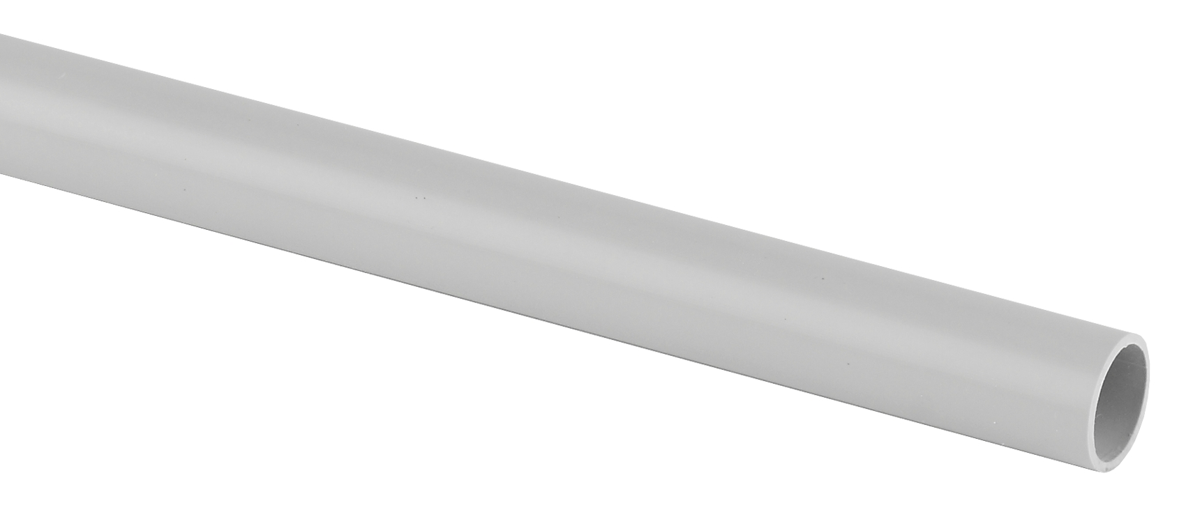 Труба d16 жесткая ЭРА TRUB-16-2-PVC гладкая (серый) (2м)