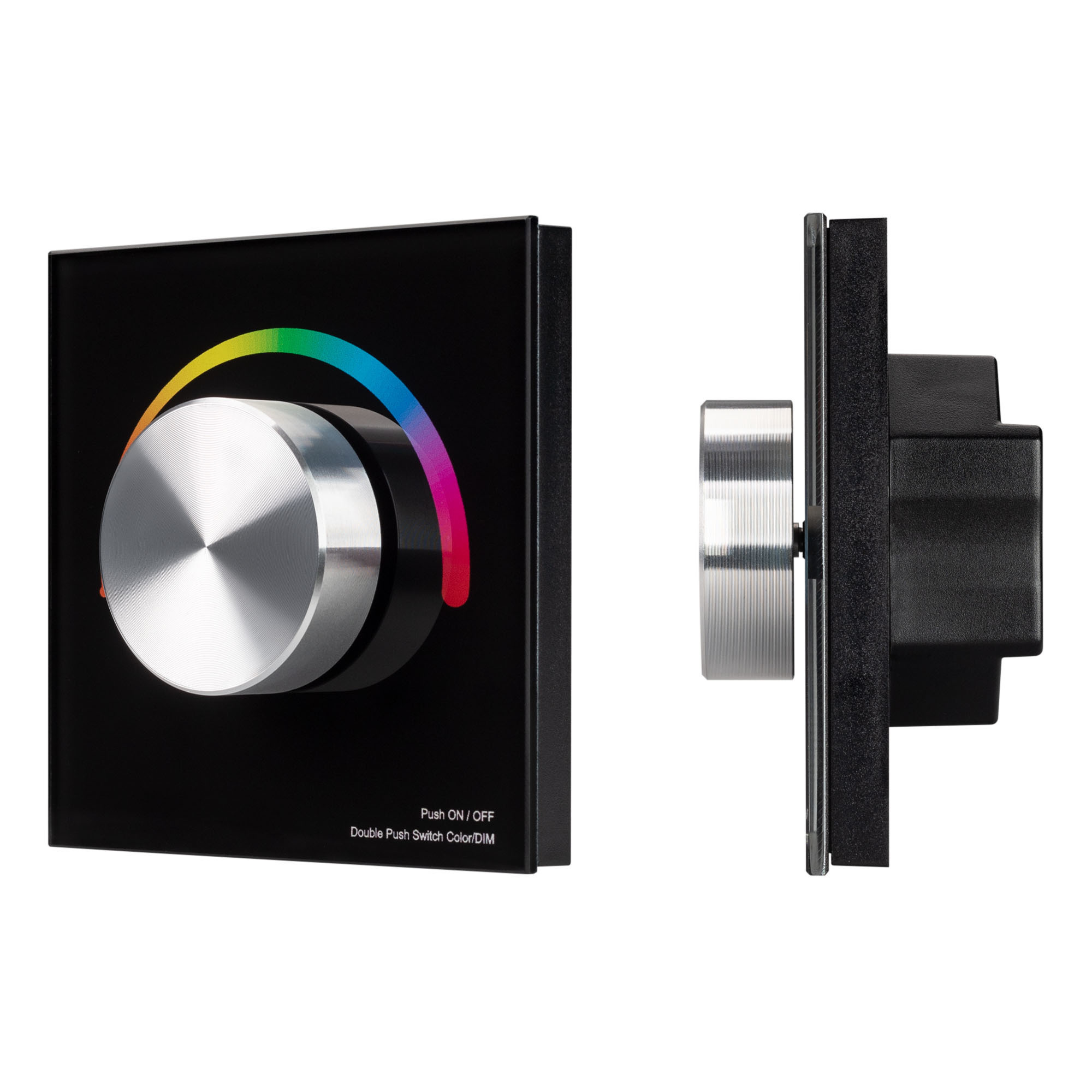 Arlight Панель SMART-P8-RGB-G-IN Black (12-24V, 3x4A, Rotary, 2.4G) (IP20 Пластик, 5 лет)