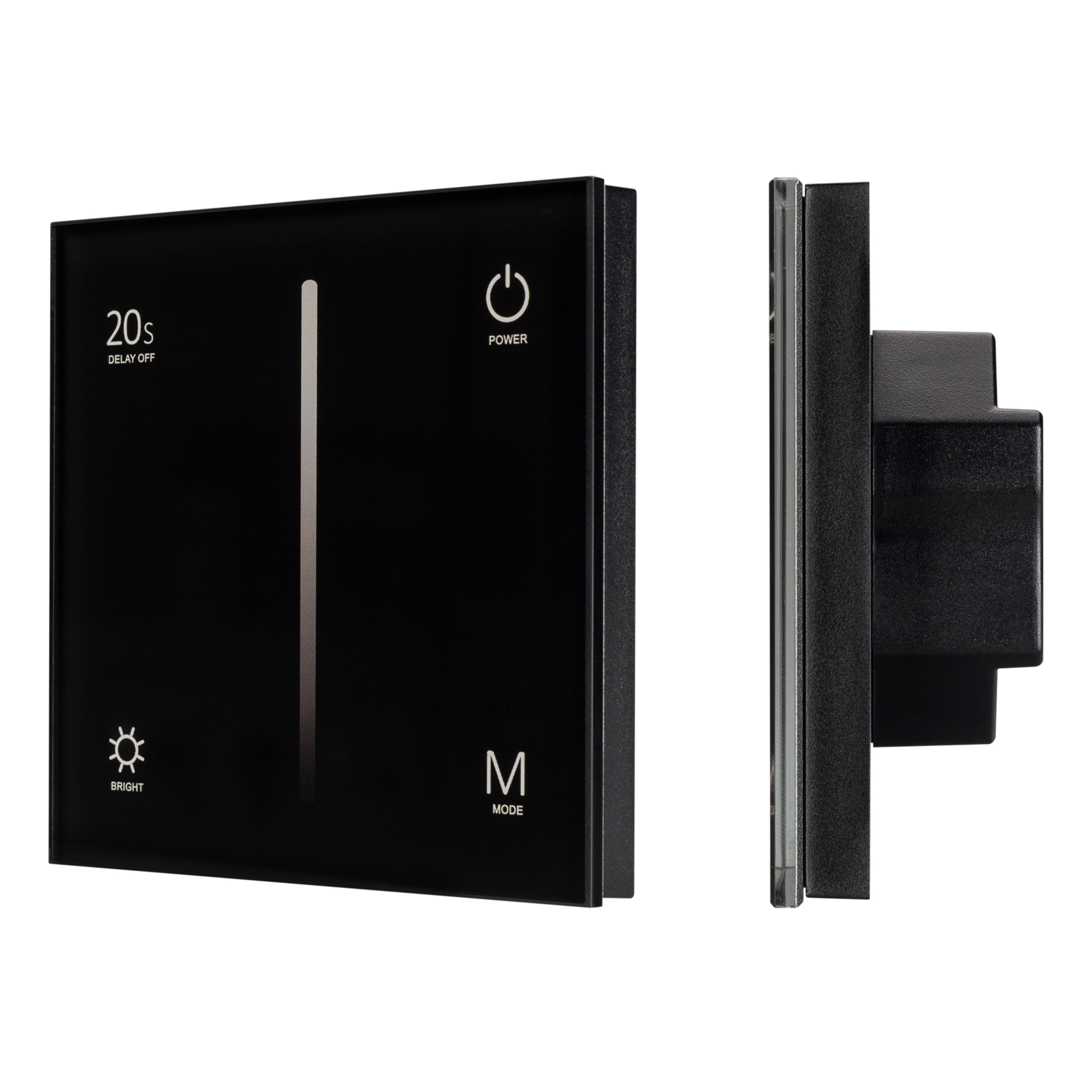 Arlight Панель SMART-P36-DIM-IN Black (230V, 1.2A, TRIAC, Sens, 2.4G) (IP20 Пластик, 5 лет)