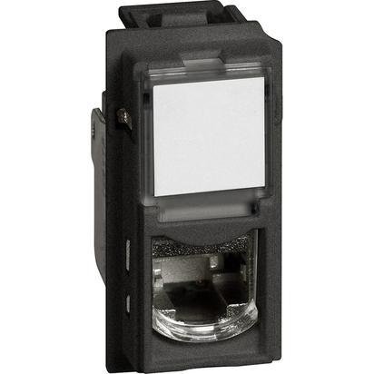 BT Living now Черный Механизм Розетка компьютерная RJ45 cat6a UTP 1 мод