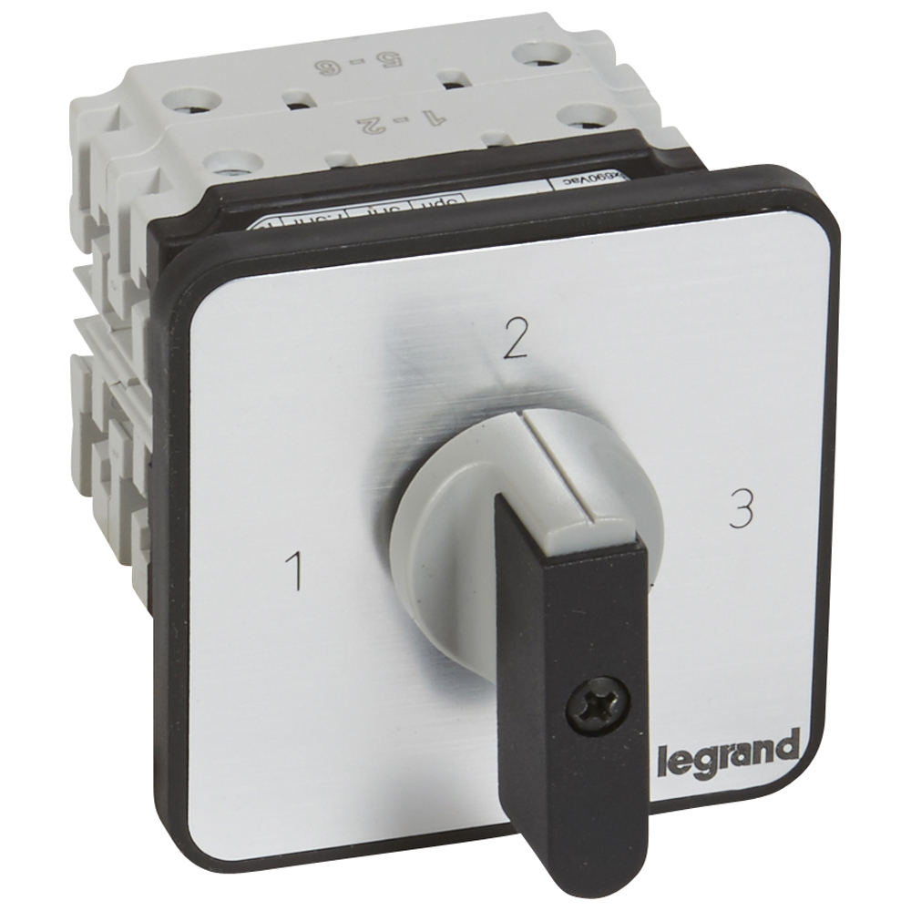 Legrand Трехпозиционный переключатель без положения ''0'' PR 26 1П 3 контакта крепление на дверце
