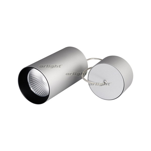 Arlight Светильник подвесной SP-POLO-R85-2-15W Day White 40deg (Silver, Black Ring) (IP20 Металл, 3 года)