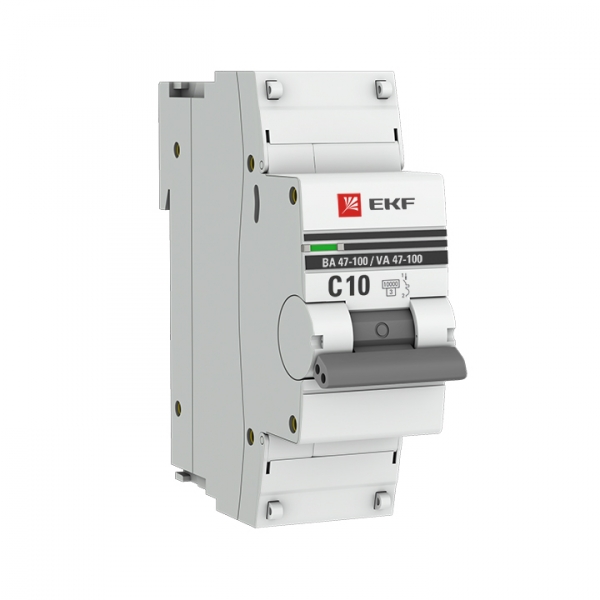 EKF PROxima  ВА 47-100 Автоматический выключатель  (С) 1P 10А 10kA