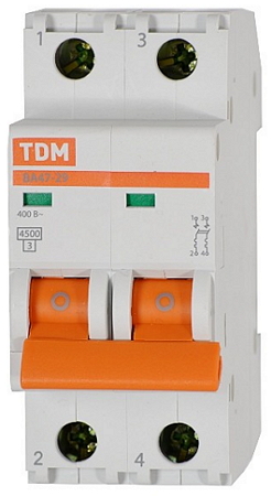 TDM Авт. выкл.ВА47-29 2Р 32А 4,5кА х-ка С
