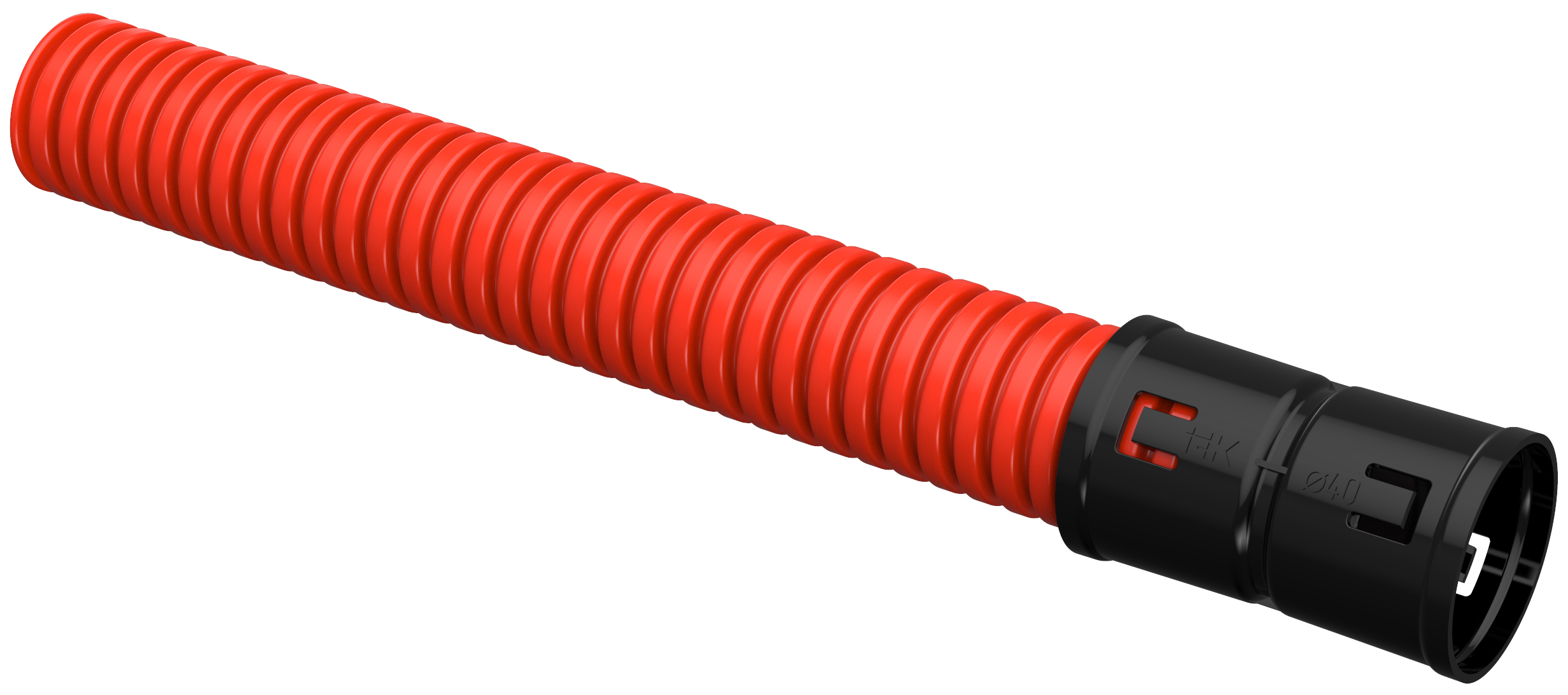 Труба двустенная гофрированная ПНД IEK ELASTA d=40мм красная (100м)