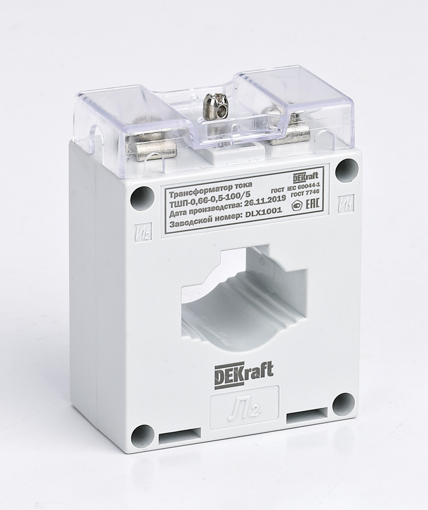 DEKraft Трансформатор тока ТШП-0,66 0,5S 100/5 5ВА, диаметр 30мм