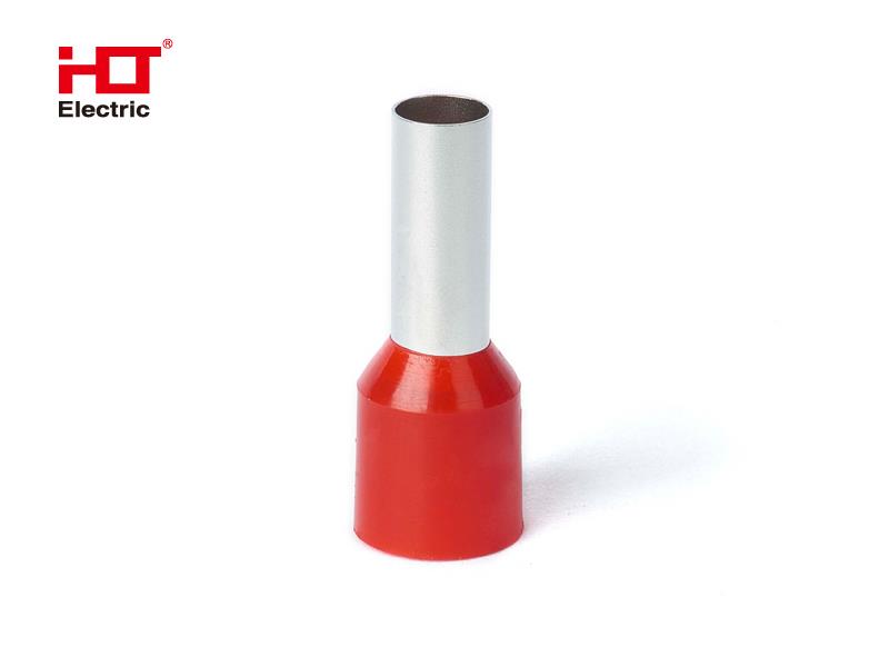 Наконечник-гильза Е95-25 95мм2 с изолированным фланцем красный (уп./50 шт) HLT