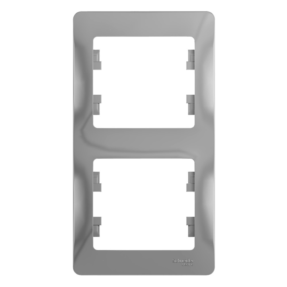 SE Glossa 2-постовая Рамка, вертикальная, алюминий