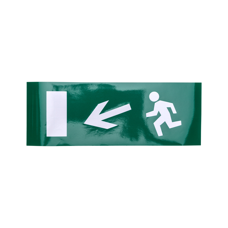 Наклейка для аварийного светильника &quot;Направление к эвакуационному выходу налево вниз&quot; Rexant