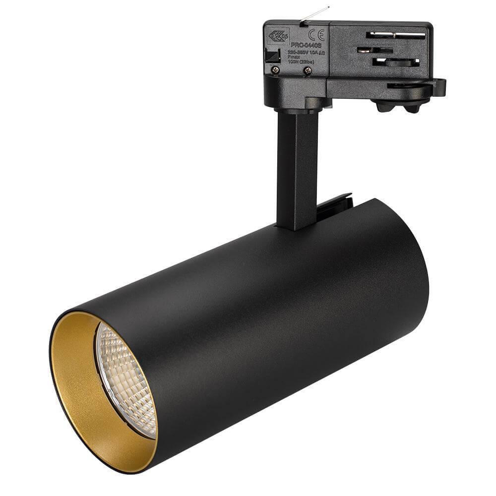 Arlight Светильник SP-POLO-TRACK-LEG-R85-15W Warm3000 (BK-GD, 40 deg) (IP20 Металл, 3 года)