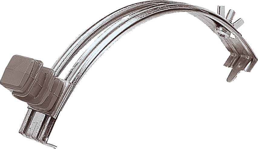 EZETEK Держатель проводника круглого 6-8 мм для конька, серый, оцинк.