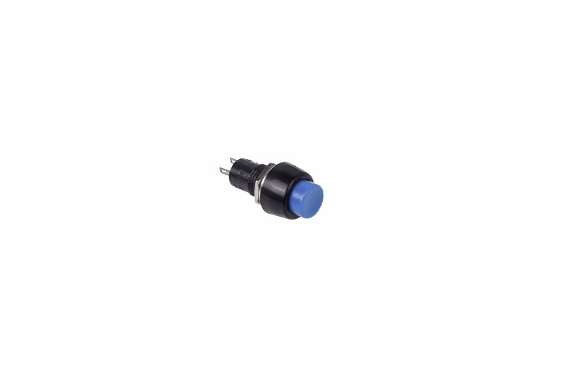 Выключатель-кнопка 250V 1А (2с) (ON)-OFF Б/Фикс синяя Micro Rexant