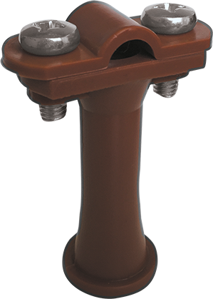EZETEK Держатель проводника круглого 6-10 мм коричневый, высота 59 мм, пластик