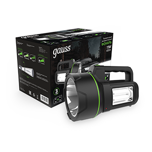 Gauss Фонарь прожекторный модель GFL602 11W 400lm Li-ion 4800mAh LED 1/10/30