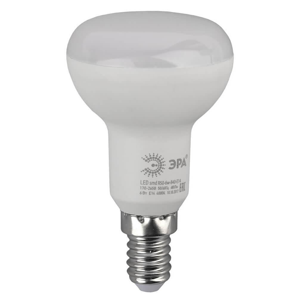 ЭРА LED R50-6W-840-E14 (диод, рефлектор, 6Вт, нейтр, E14)