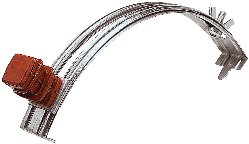 EZETEK Держатель проводника круглого 6-8 мм для конька коричневый, оцинк.