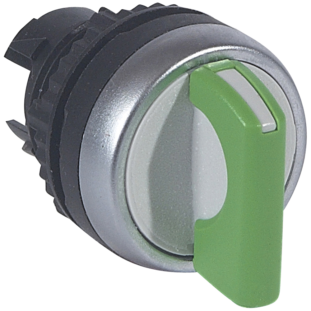 Legrand Osmoz Переключатель с рукояткой для комплектации без подсветки IP 66 3 положения с фиксацией 45° зеленый