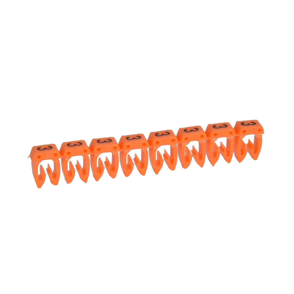 Legrand CAB3 Маркер для кабеля и клемм.блоков 3 0.5-1.5кв.мм. (оранжевый) (упаковка)